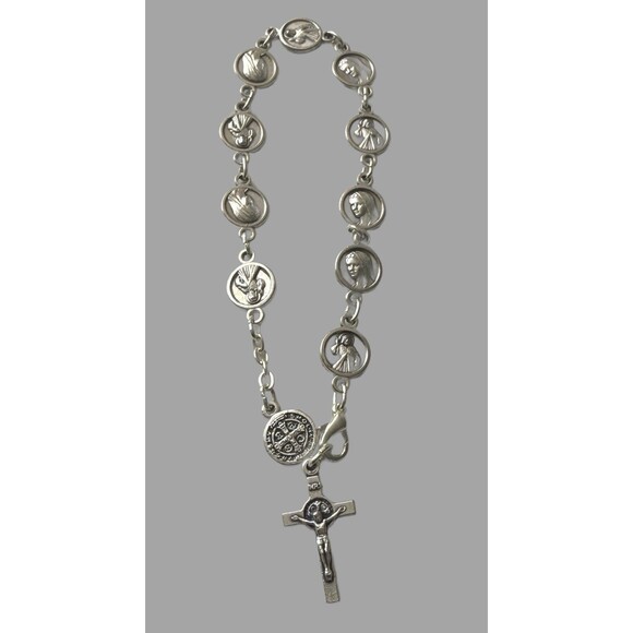 Our Lady- Divine Mercy Rosary Bracelet -stainless Steel – Blessed in Medjugorje - Picture 4 of 10